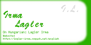 irma lagler business card